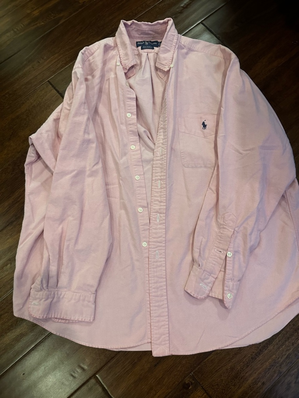 Ralph Lauren Light Pink Long Sleeve Button-Down Shirt